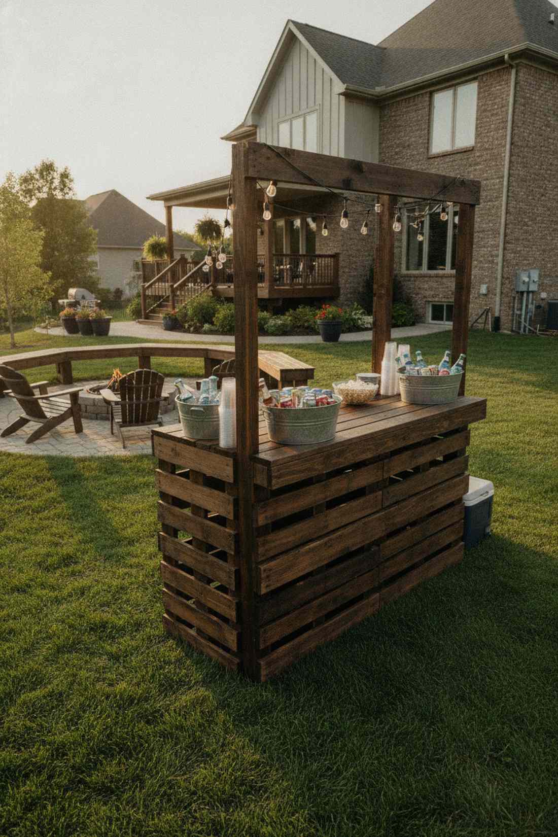 repurposed pallet bar