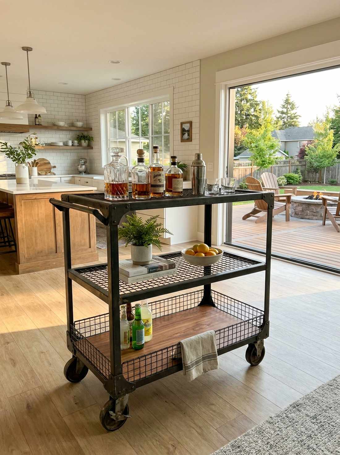 rolling metal carts for flexible function