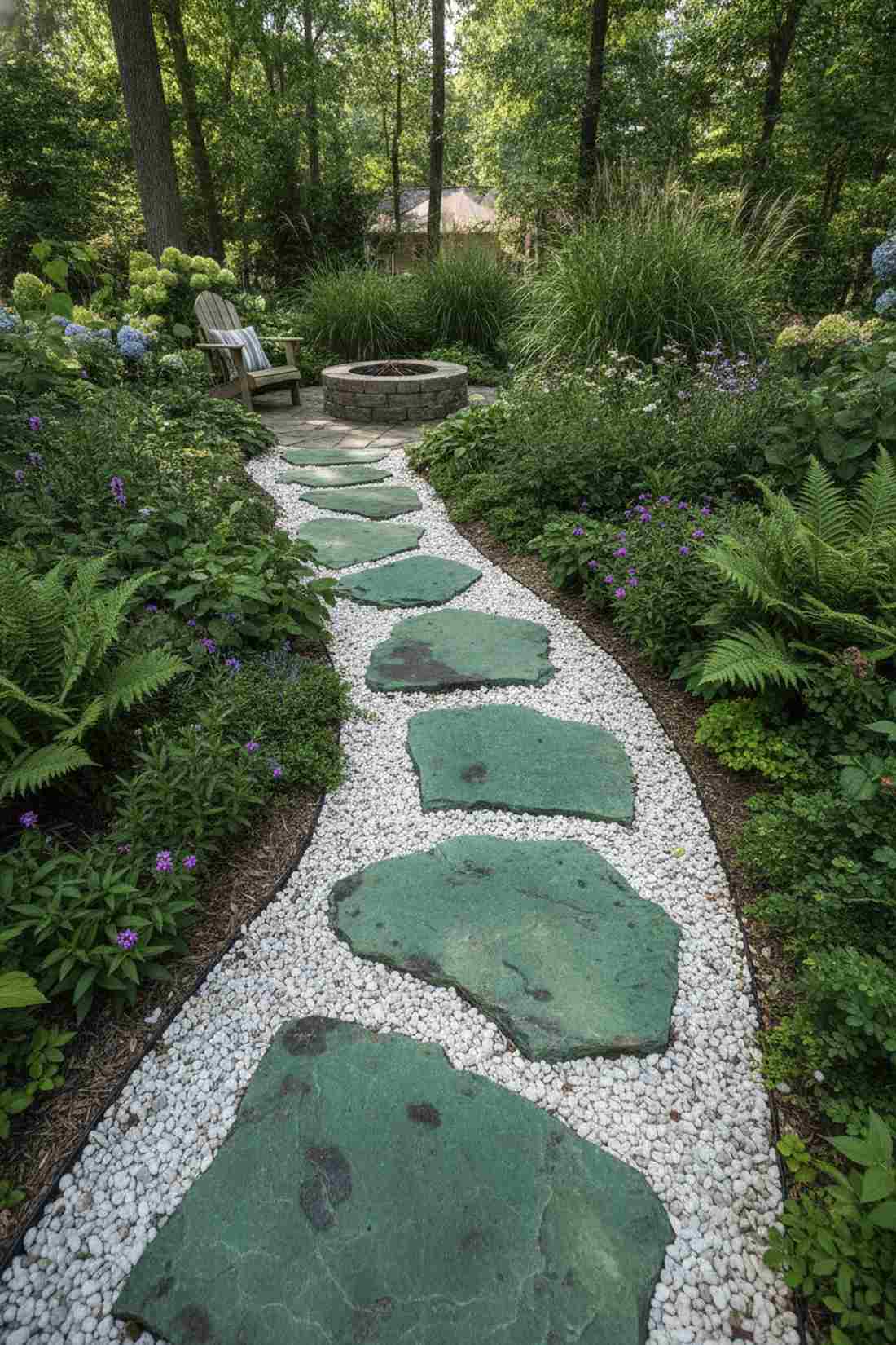 serpentine green stepping stones