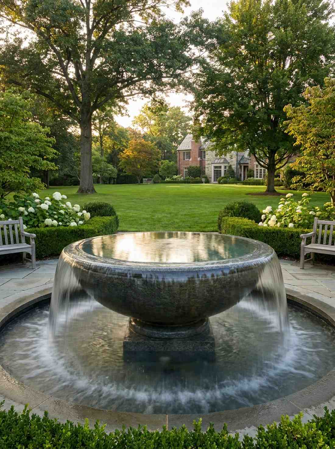 stone basin fountain