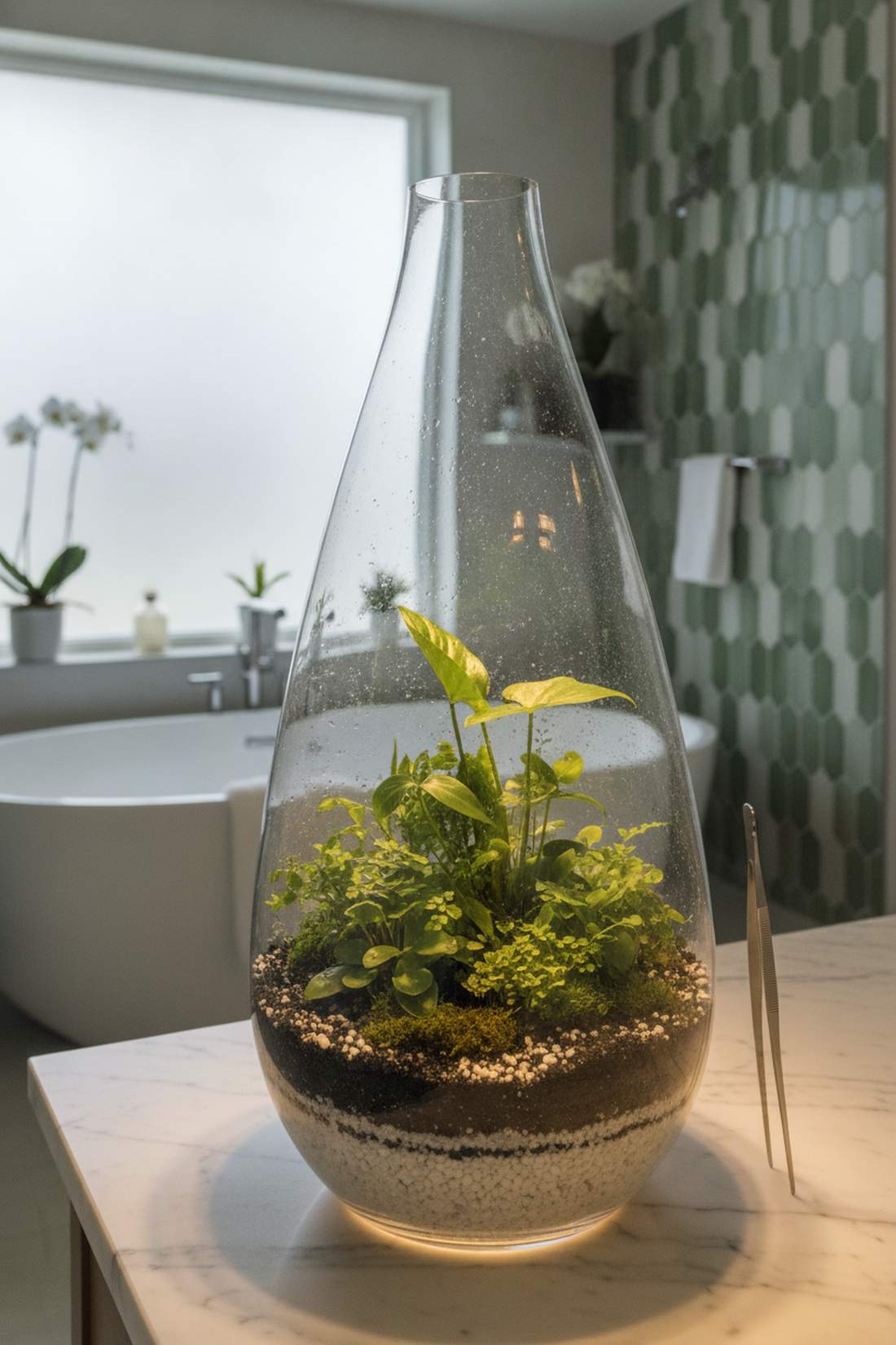 teardrop terrarium planter