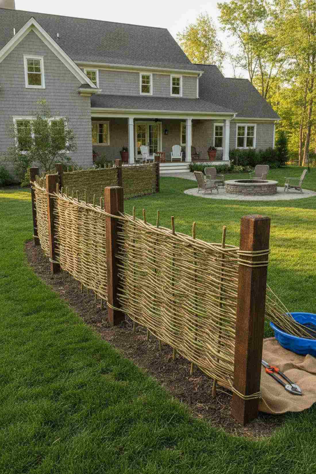 willow wattle fence