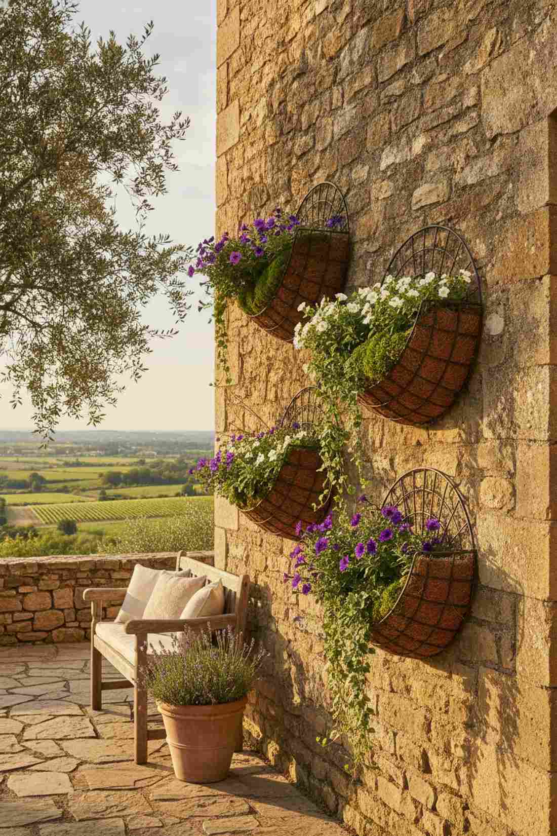 wire basket wall clusters