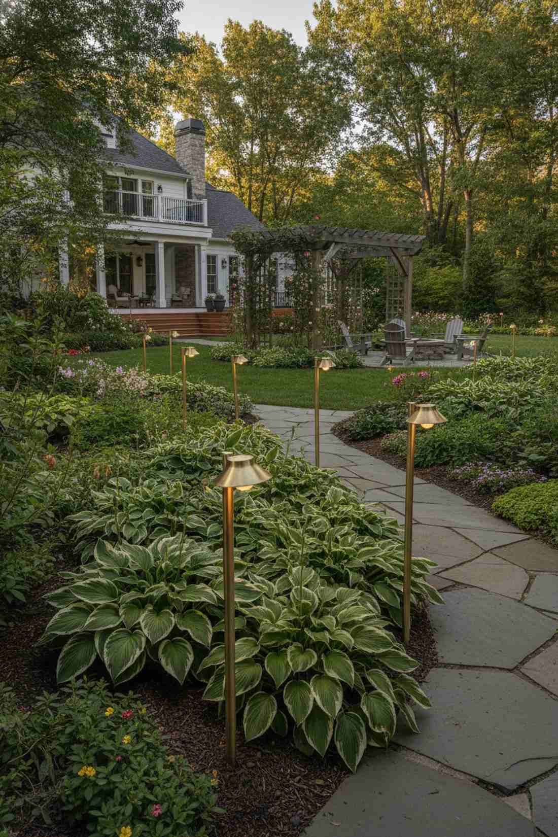adjustable height stake lights