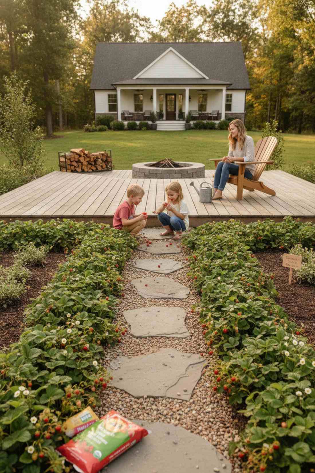 alpine strawberry border
