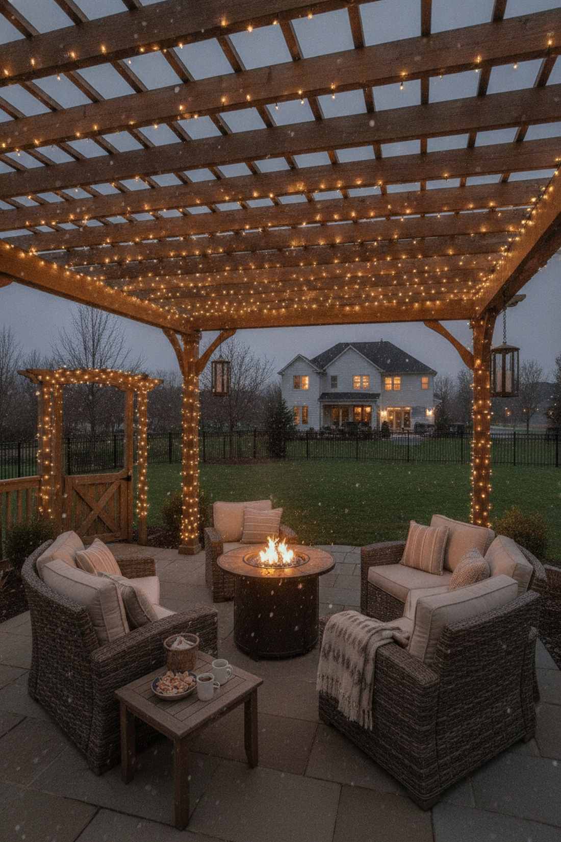 arbor and pergola canopy lighting