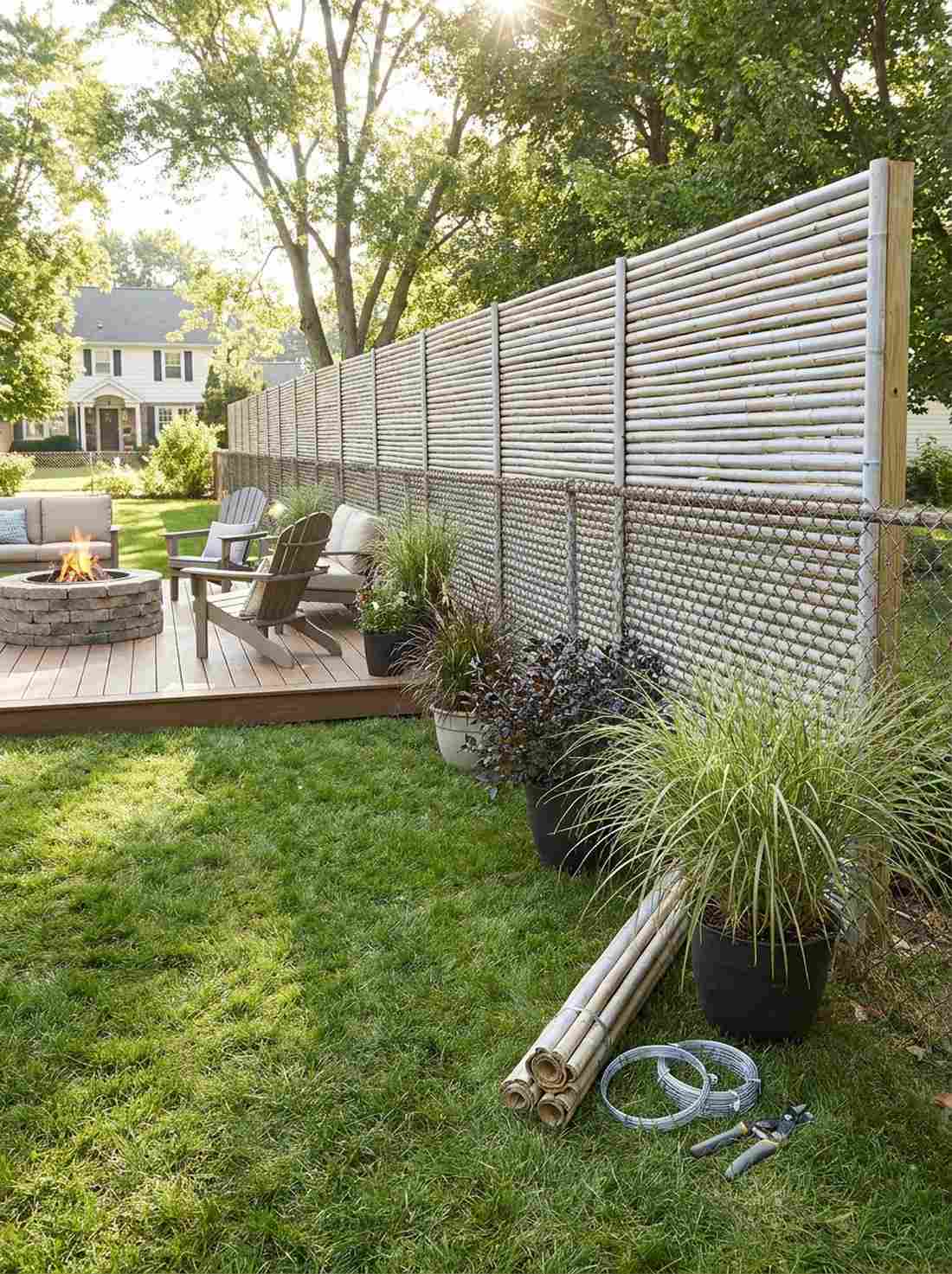 bamboo fence simplicity
