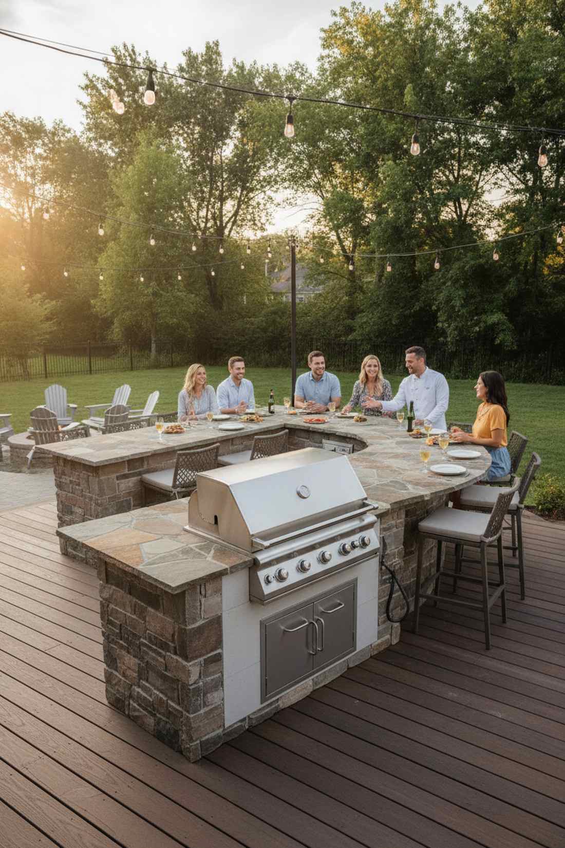 bar with integrated grill station