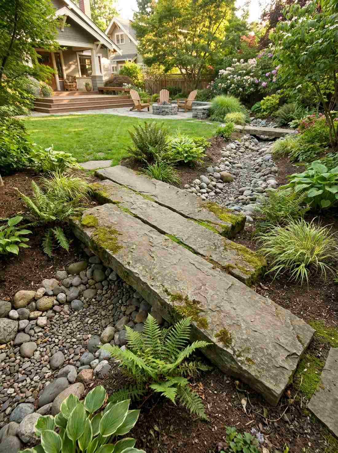 bridge crossing stones