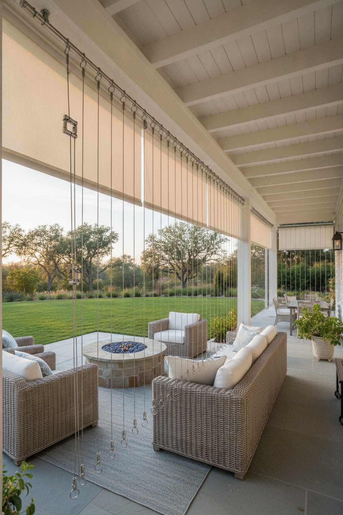 cable wire curtain systems