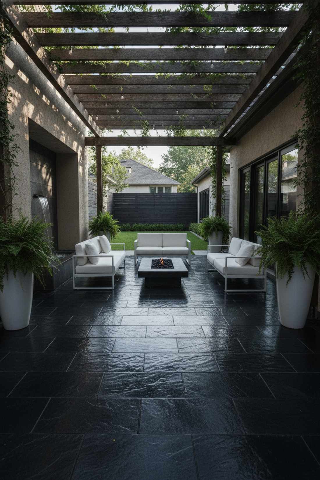 charcoal slate dramatic contrast