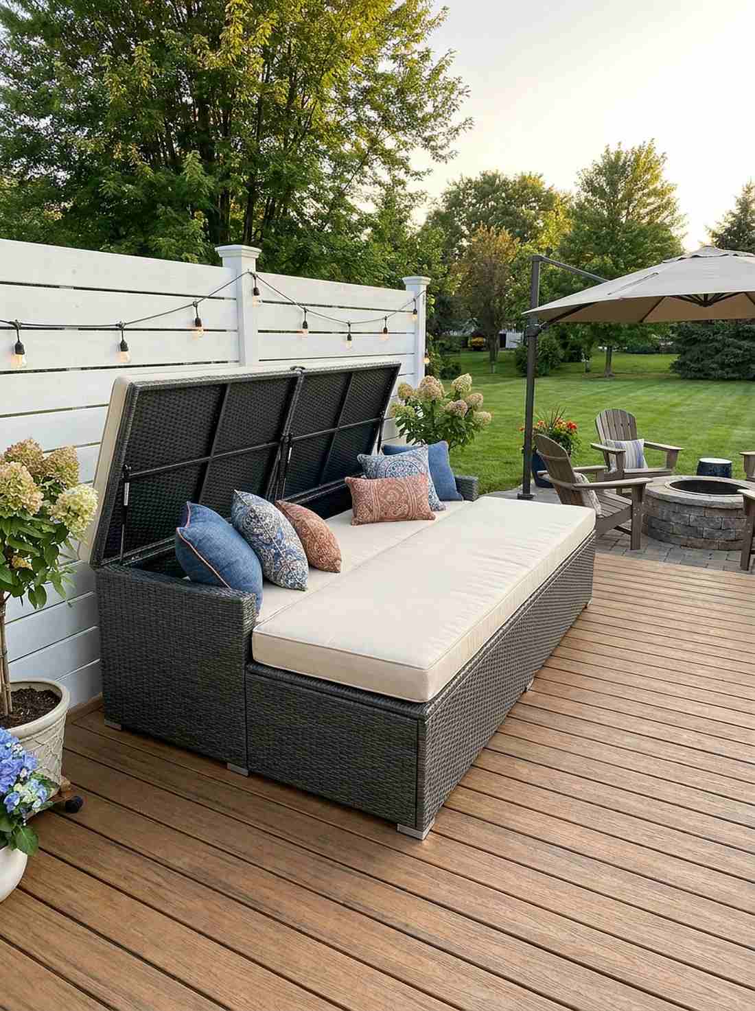 deck box with cushion top