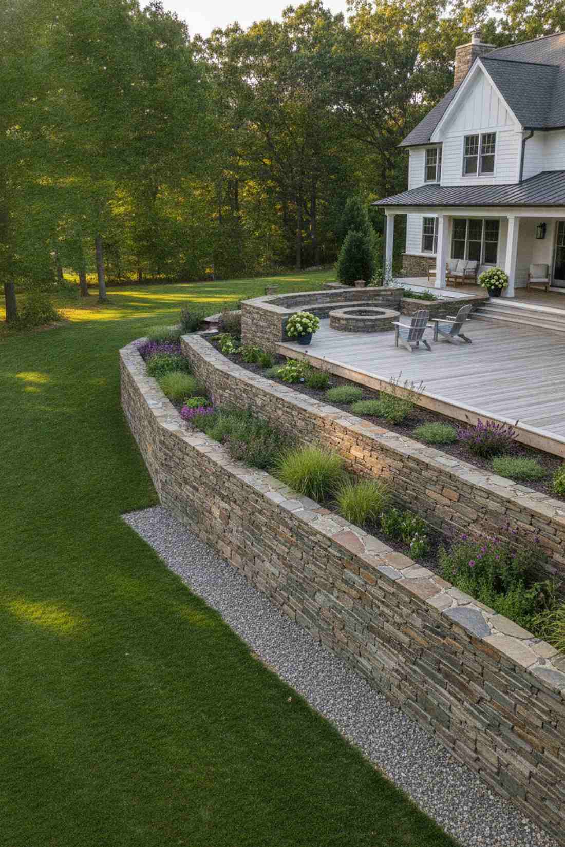 dry stacked stone wall