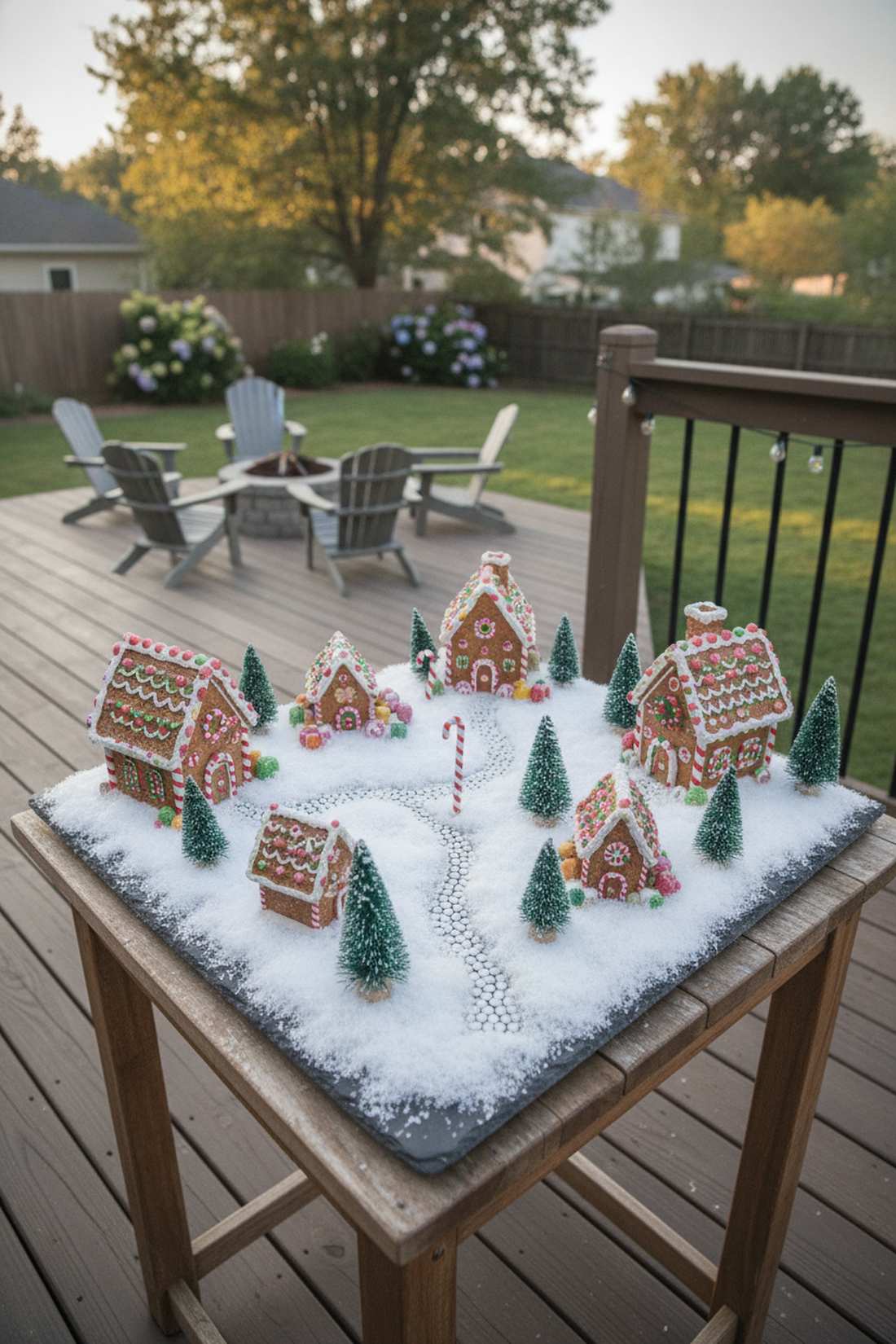 gingerbread house village