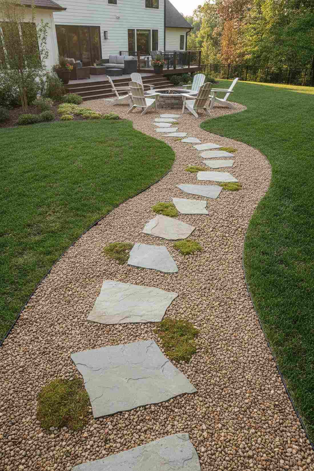 gravel to grass transition