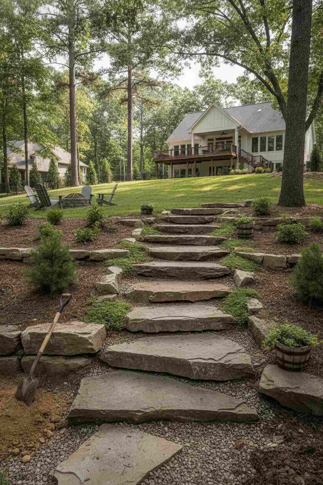 hillside staircase ascent