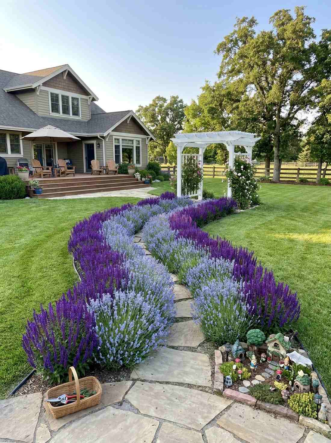 lavender and salvia color ribbons