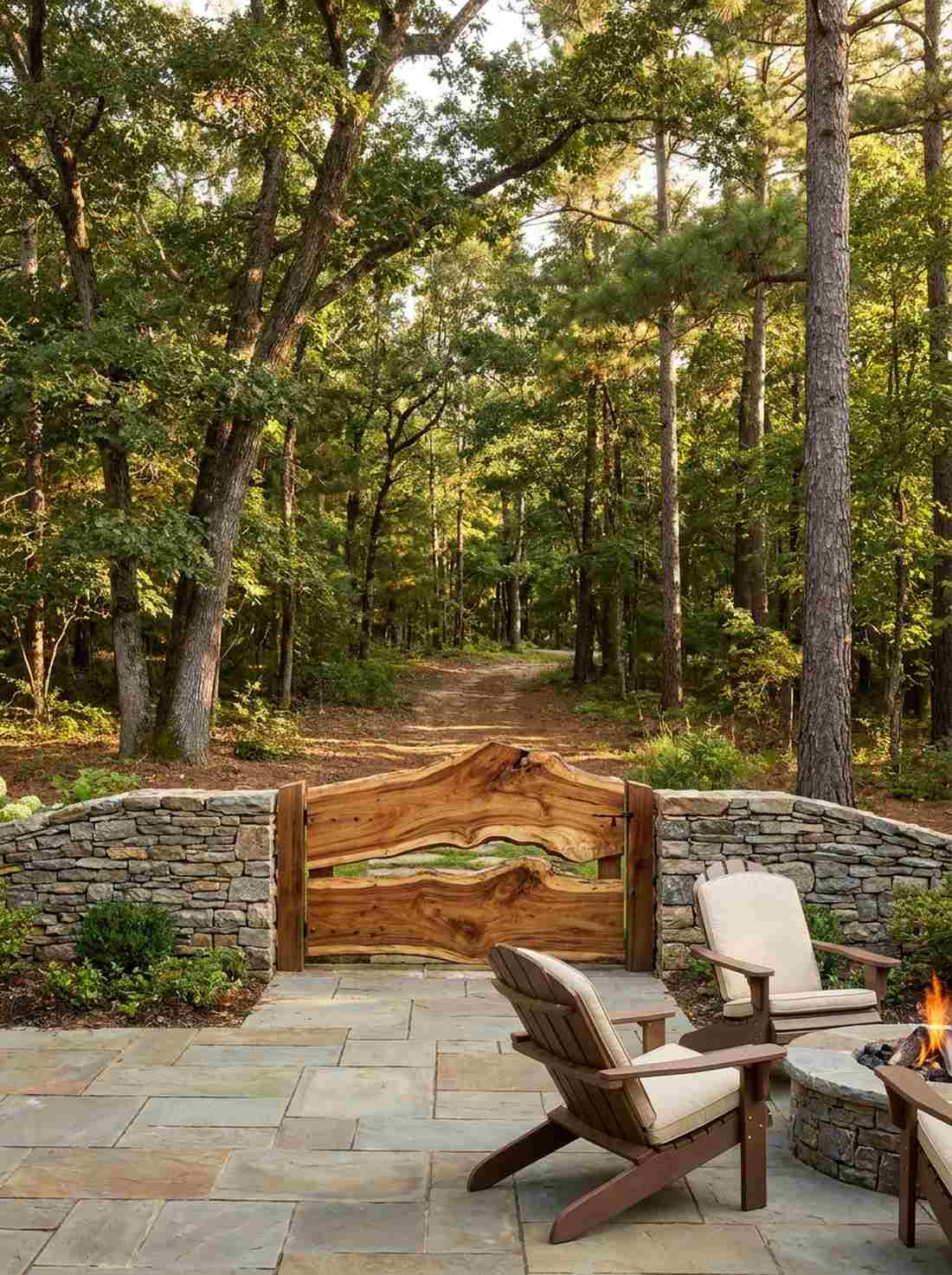 live edge rustic gate