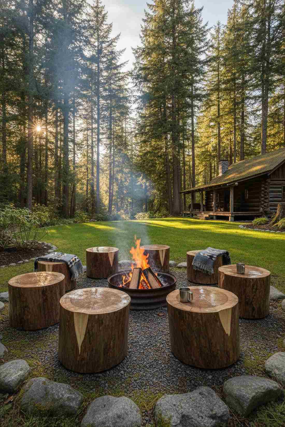 log round seating