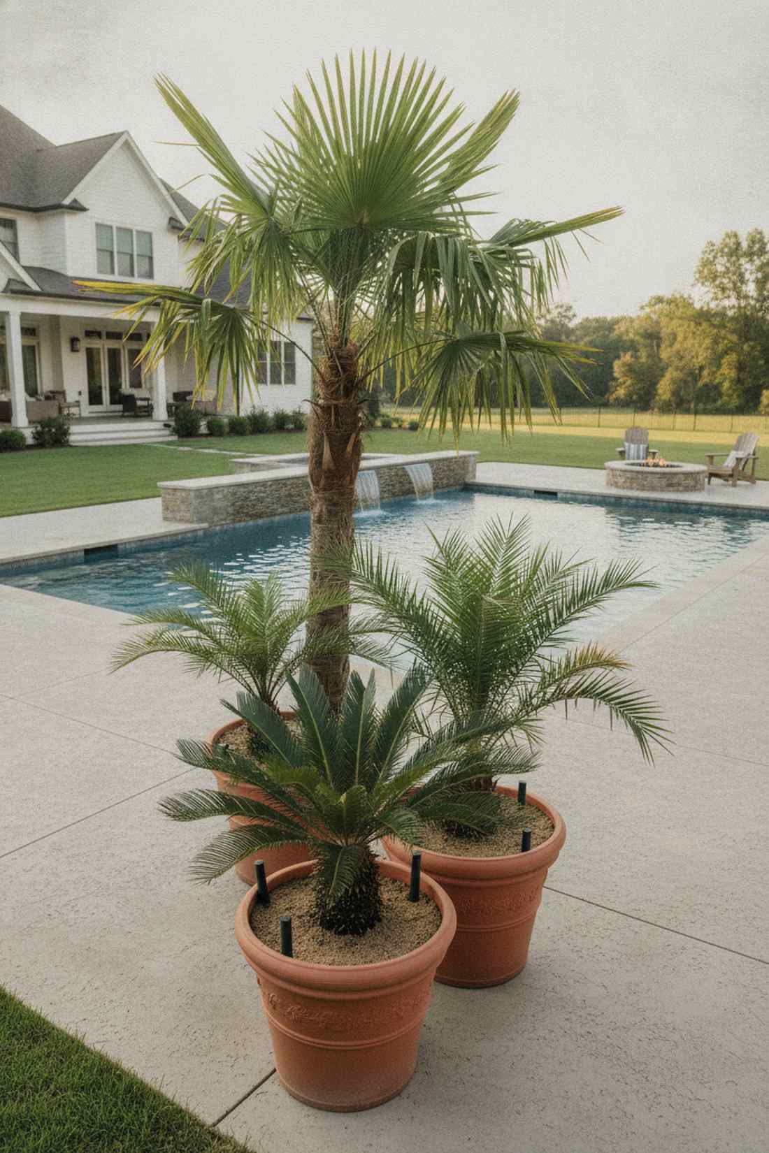 palm tree groupings