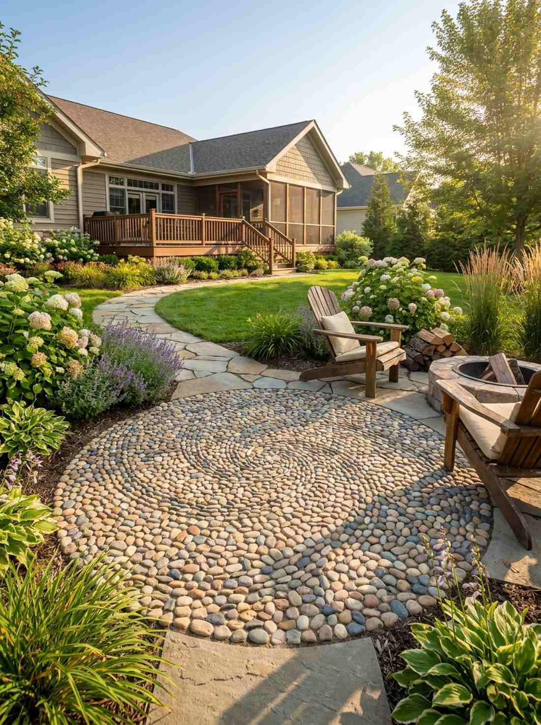 pebble mosaic inlay stones