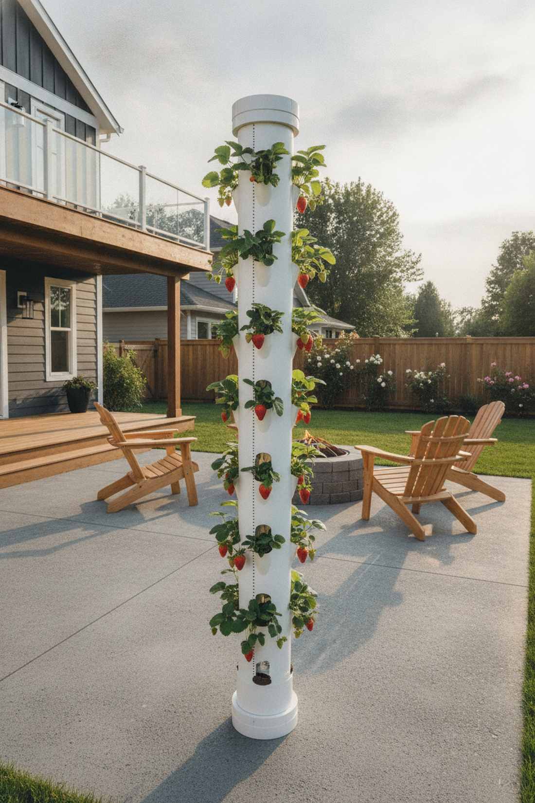 pvc pipe vertical planter