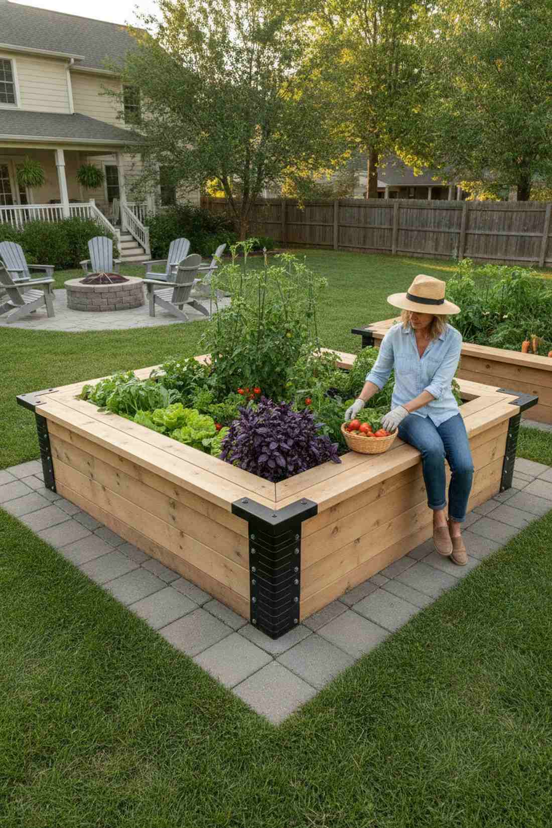 raised bed bench edge