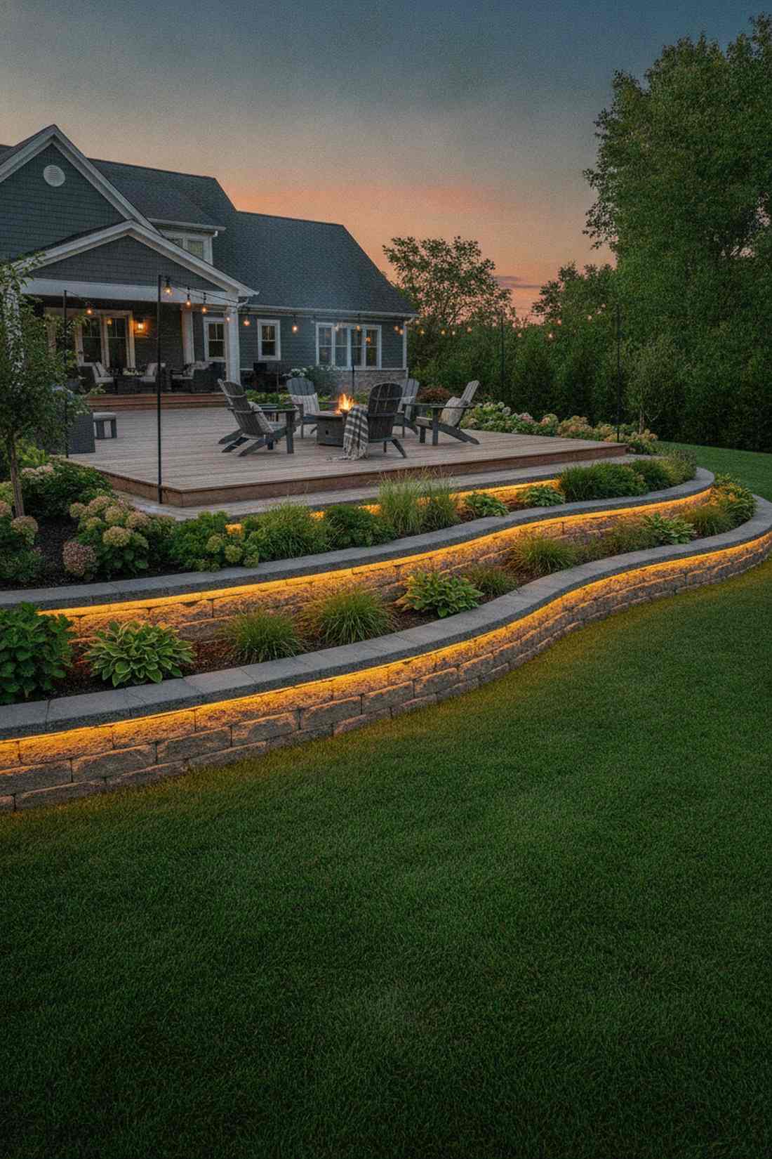 retaining wall embedded strips