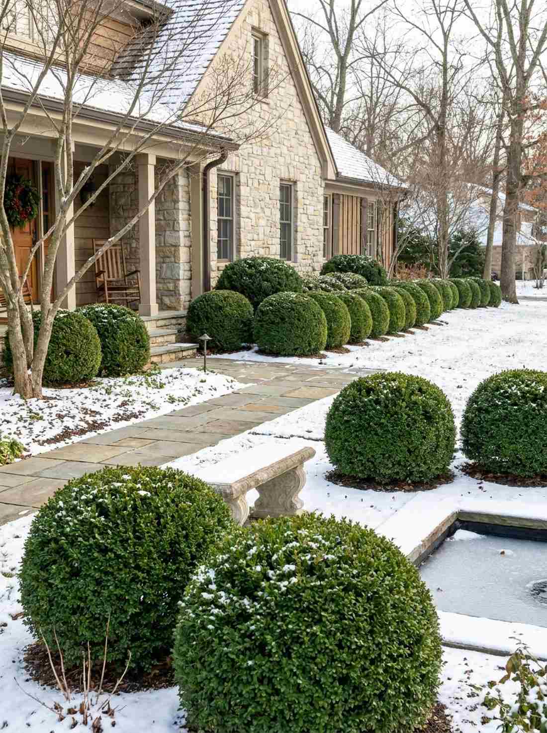 soft evergreen backbone for year round calm