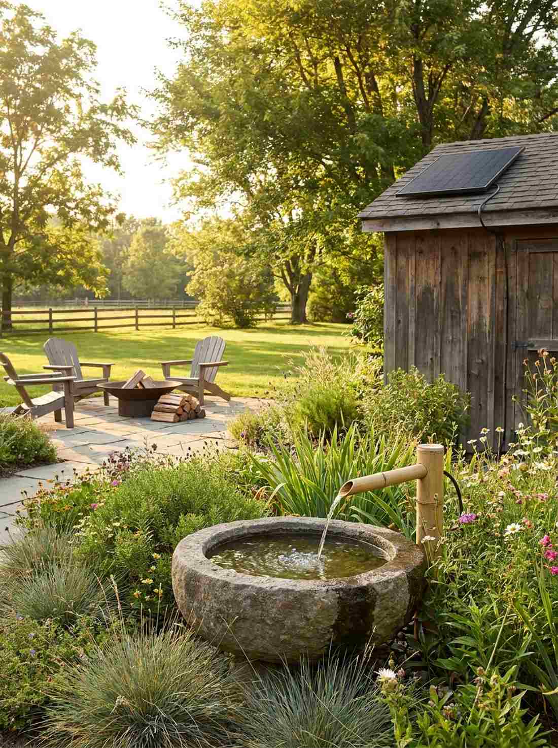 solar powered fountain system