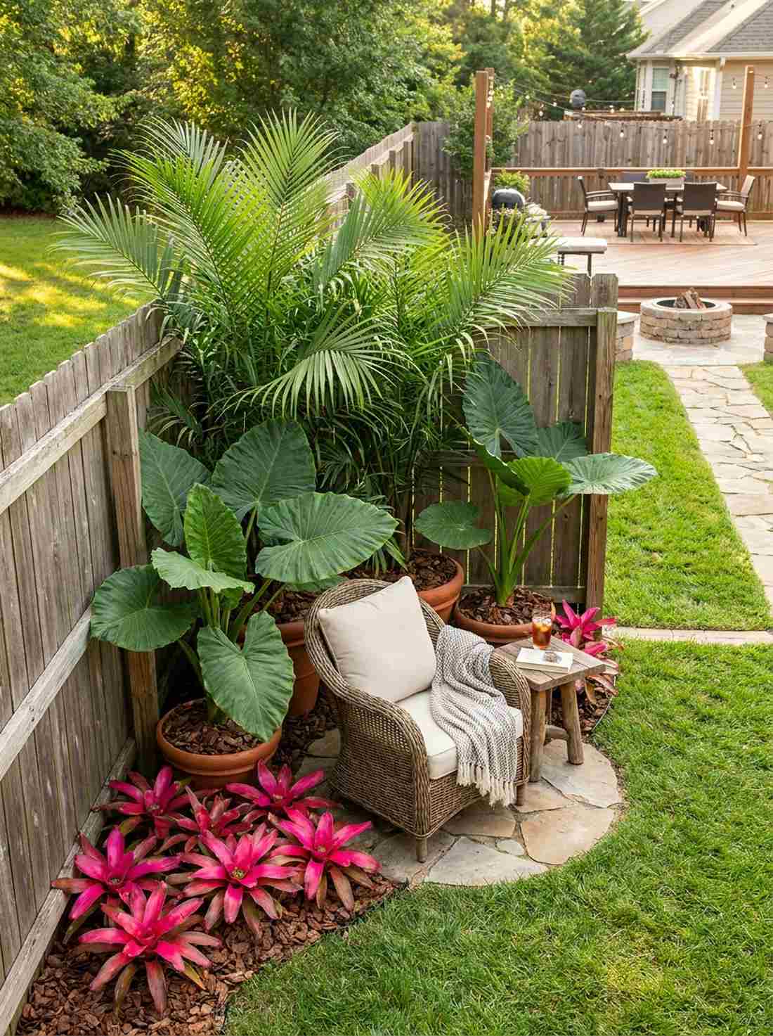 three tier corner planting