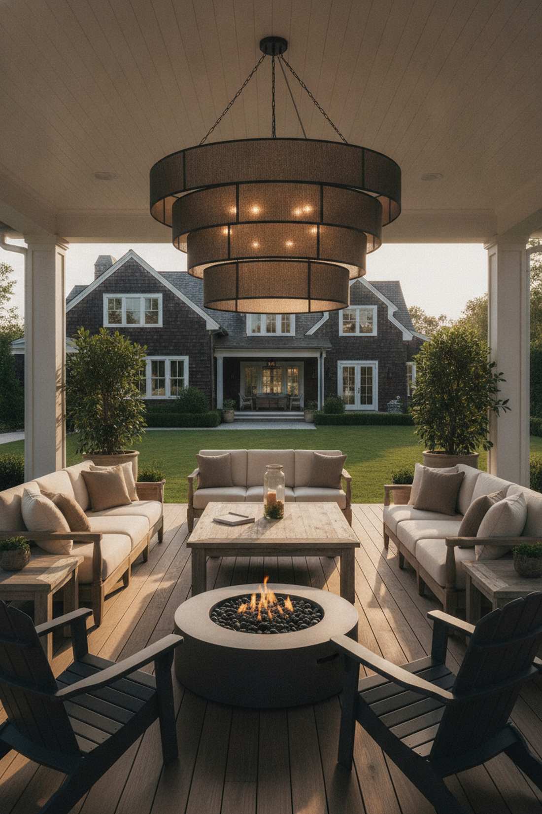 tiered drum chandeliers