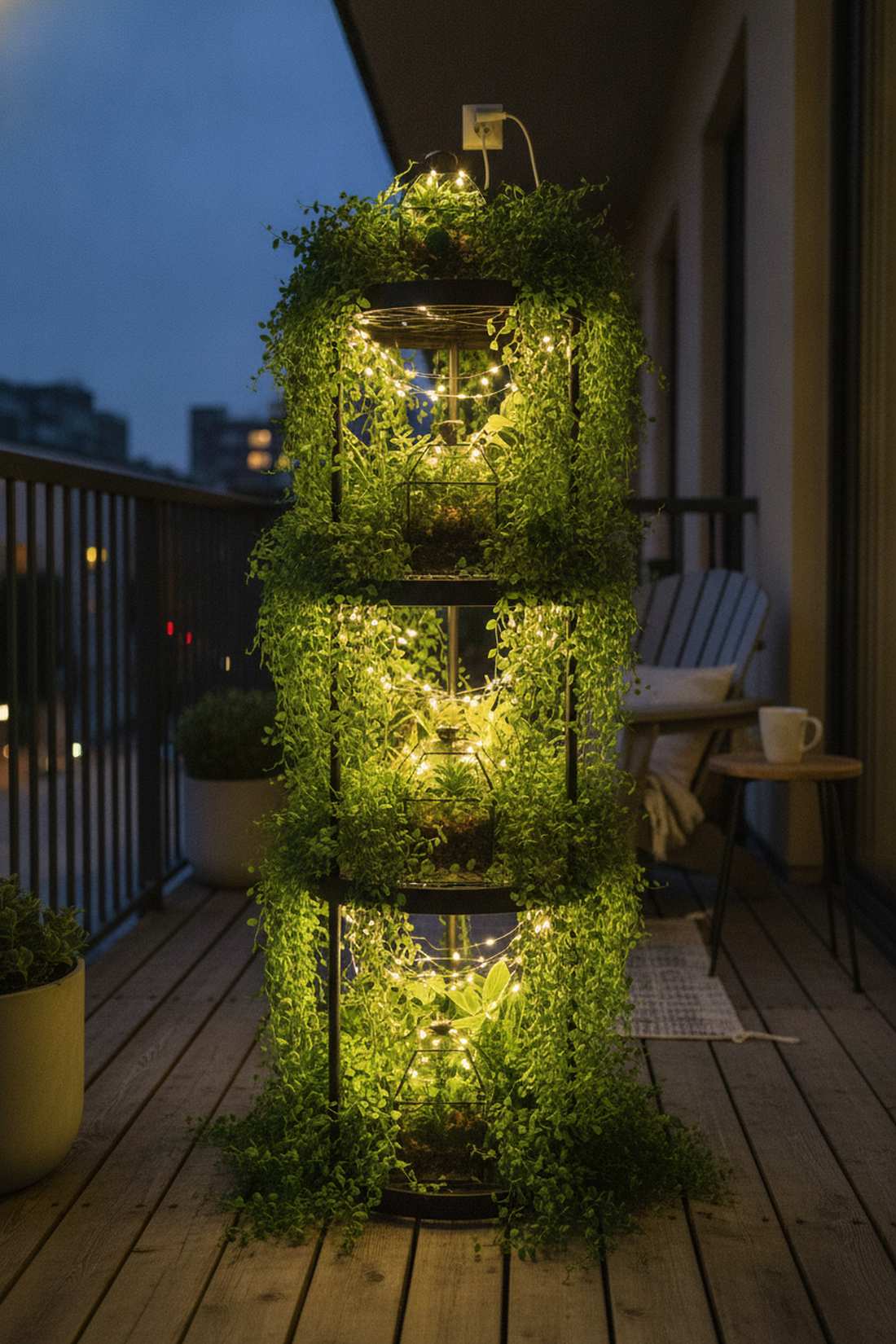 tiered plant stand cascades