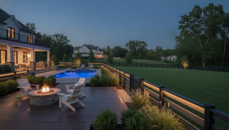 327 outdoor lighting fence vertical