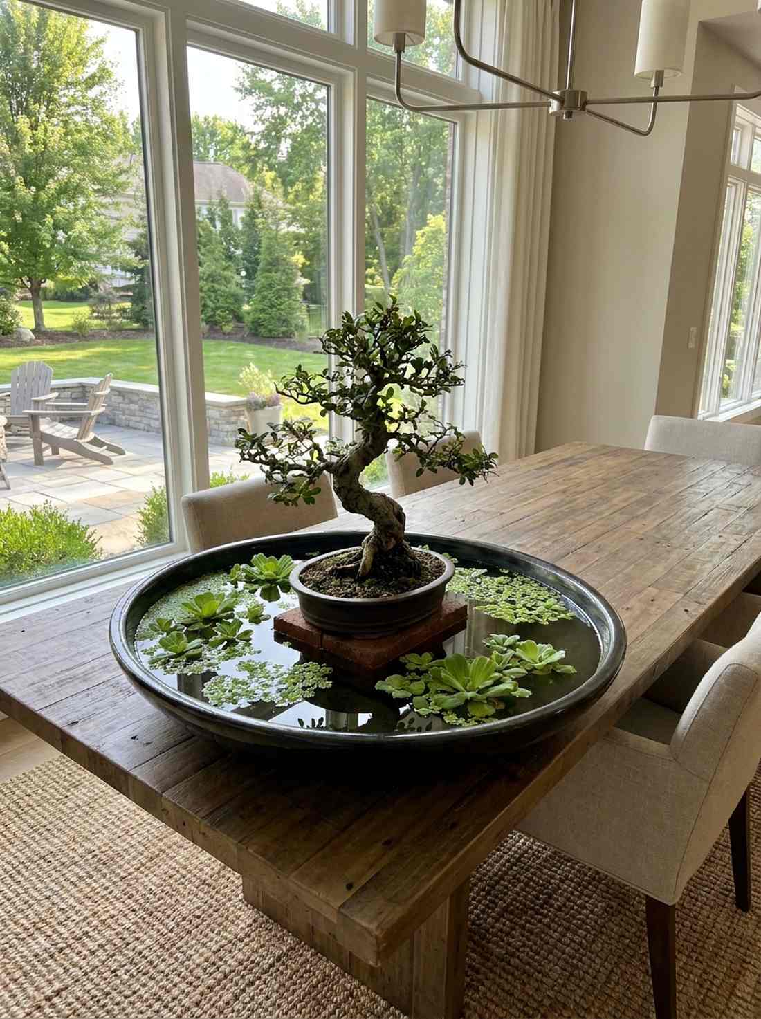 aquatic feature bonsai island