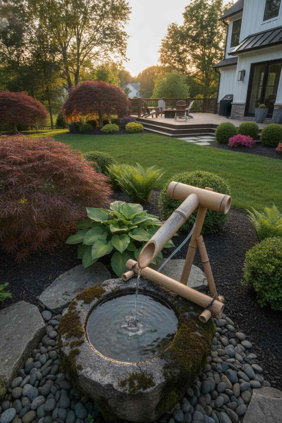 bamboo water spout
