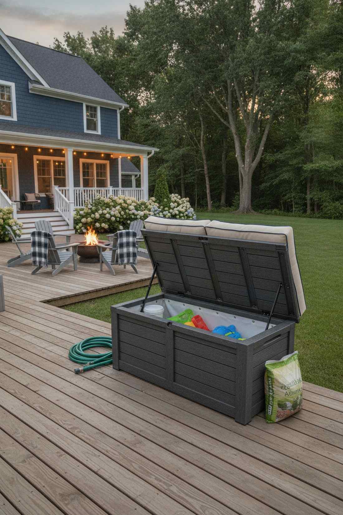bench with lift up seat