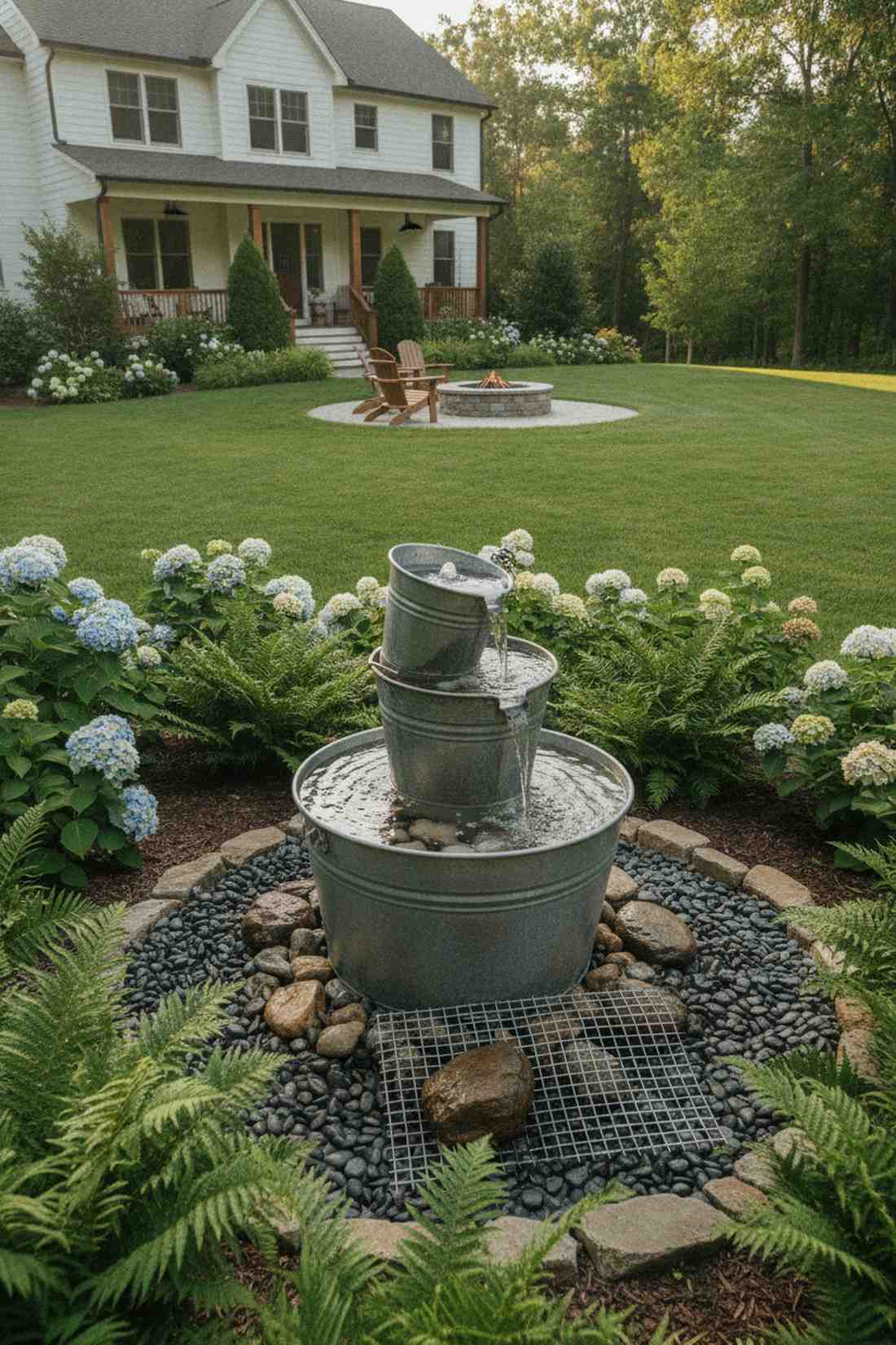bucket reservoir fountain
