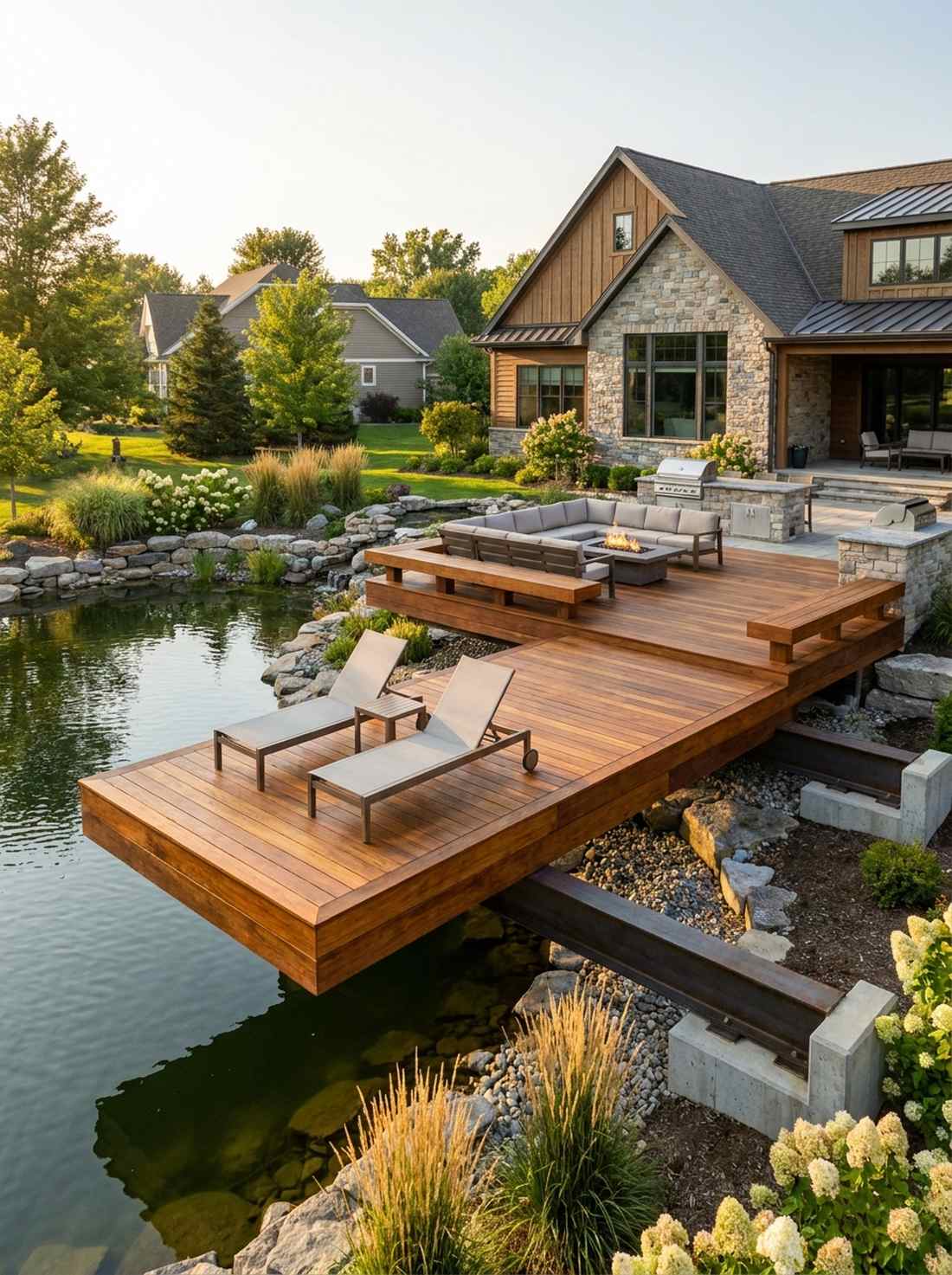 cantilevered deck extension