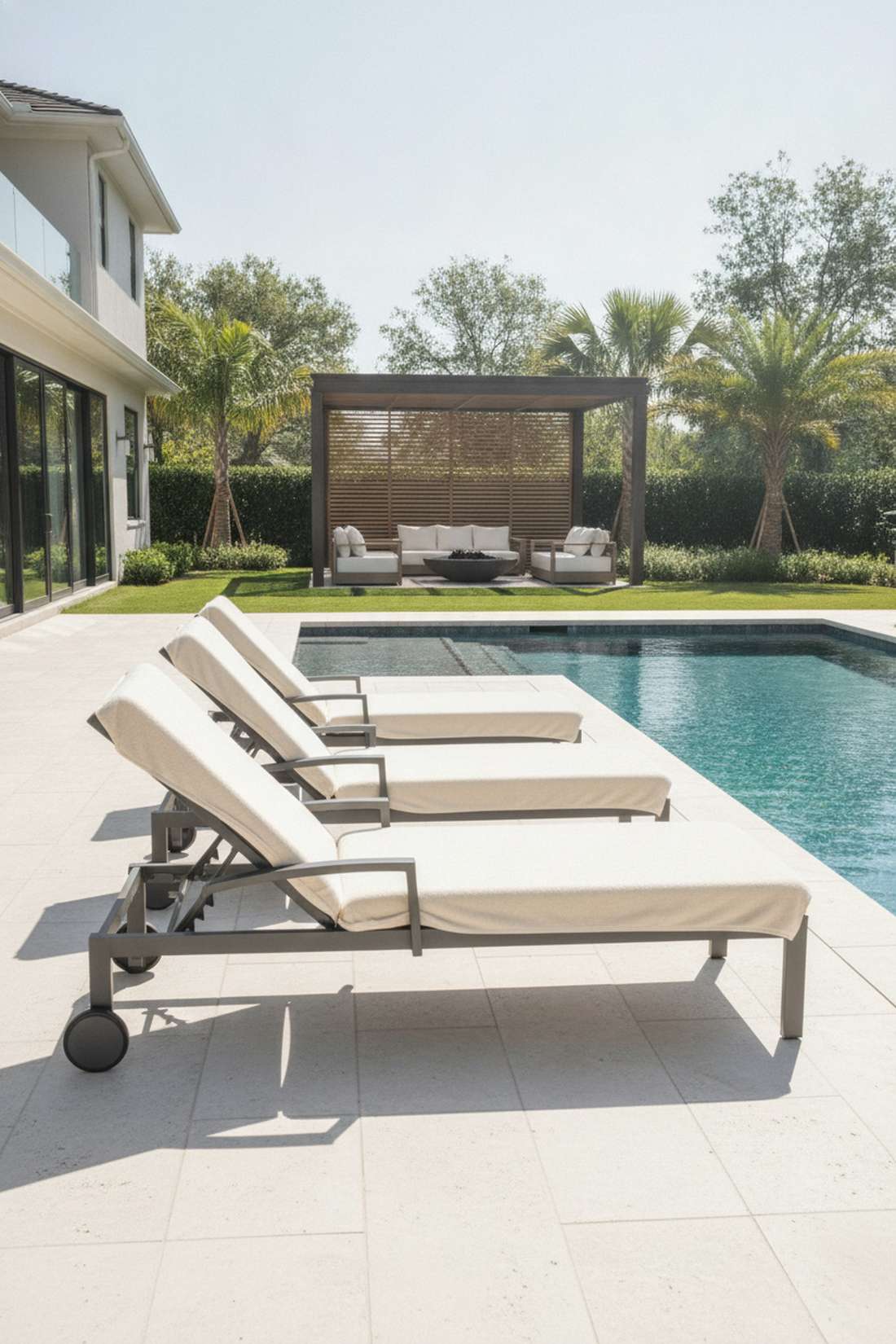 chaise lounges