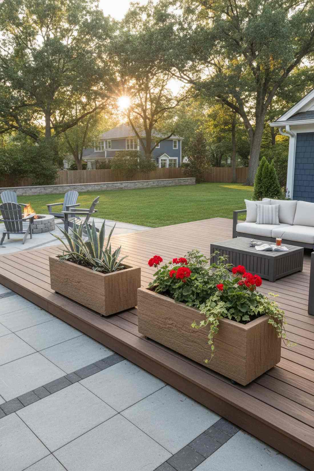composite woodcrete planters