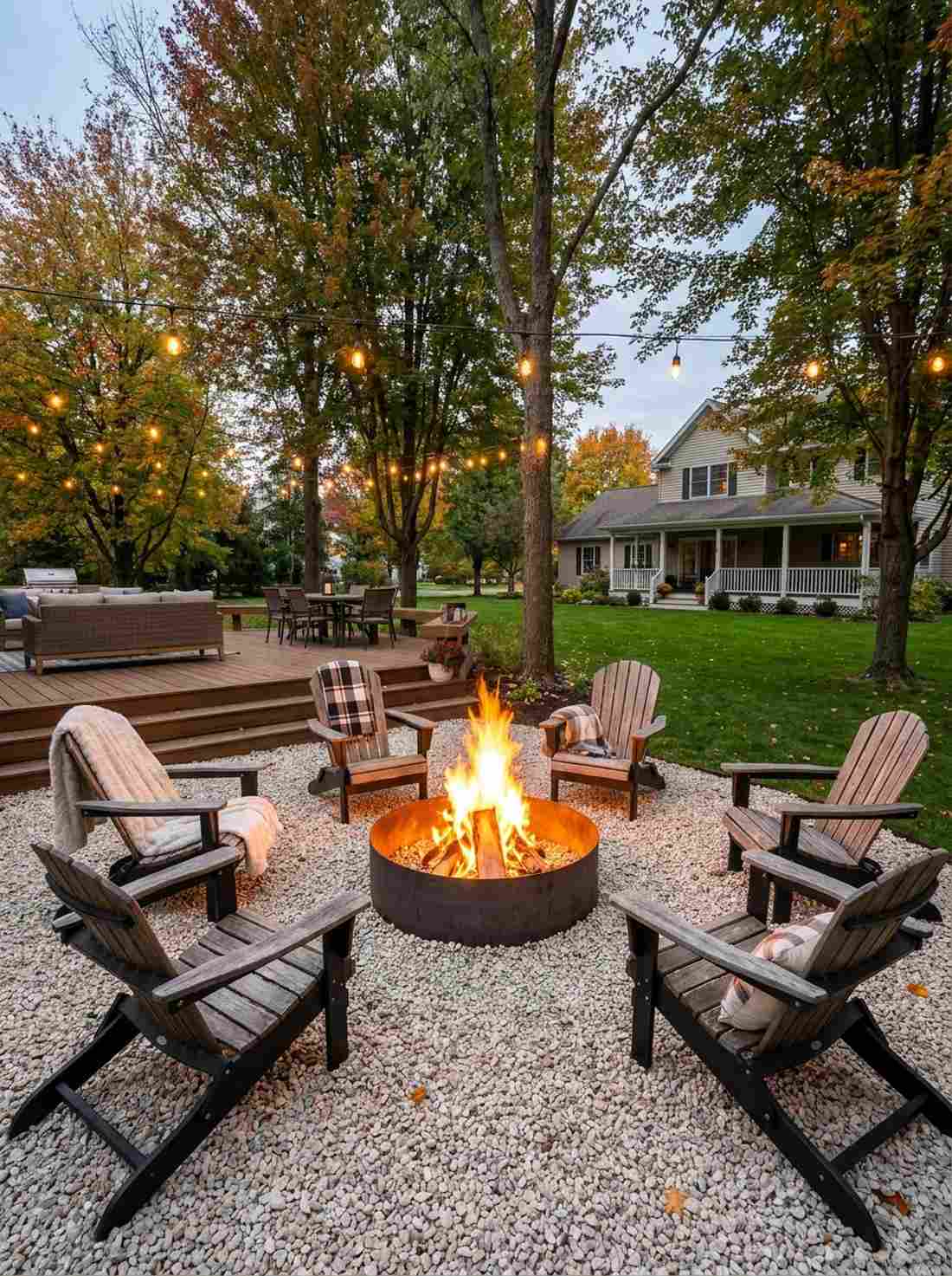fire pit gathering area