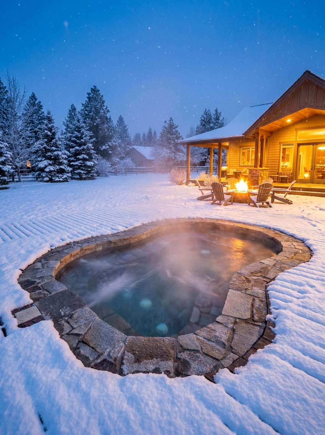 heated winter operation basin