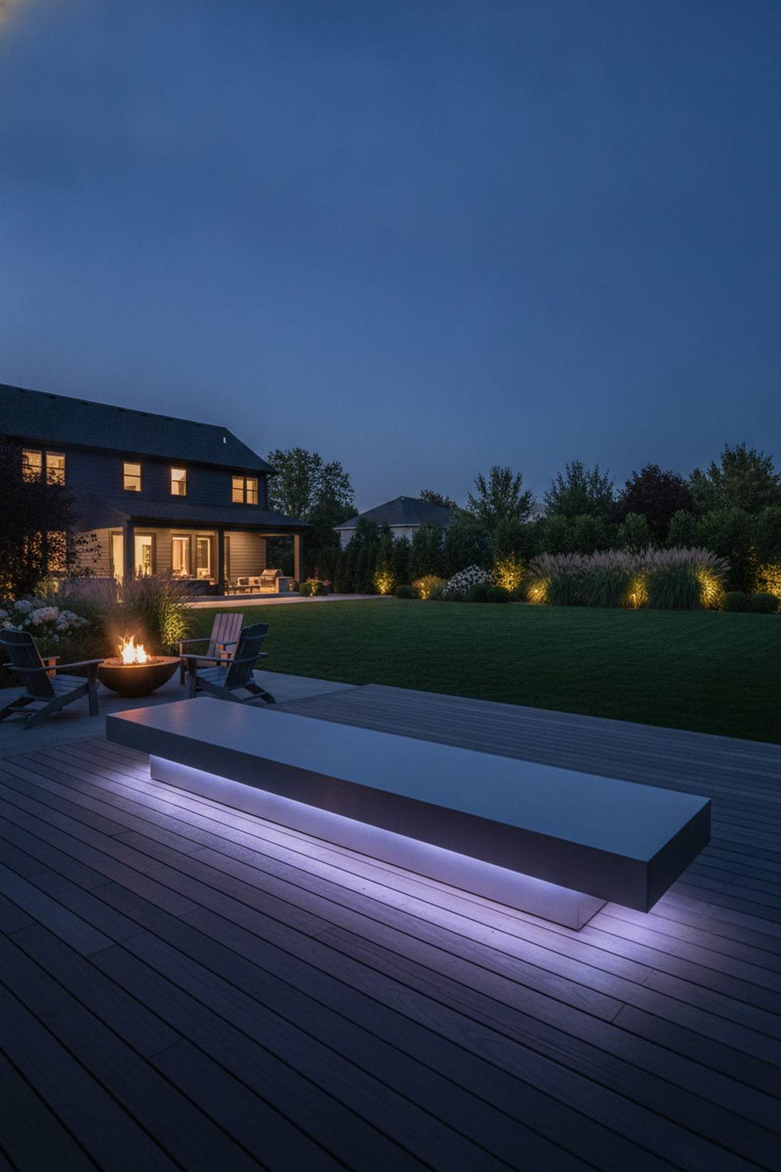 led illuminated bench base