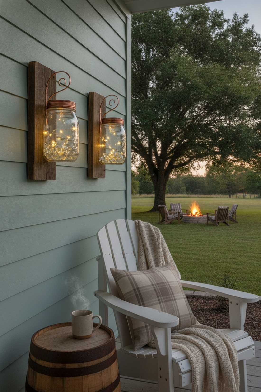 mason jar sconce hanging