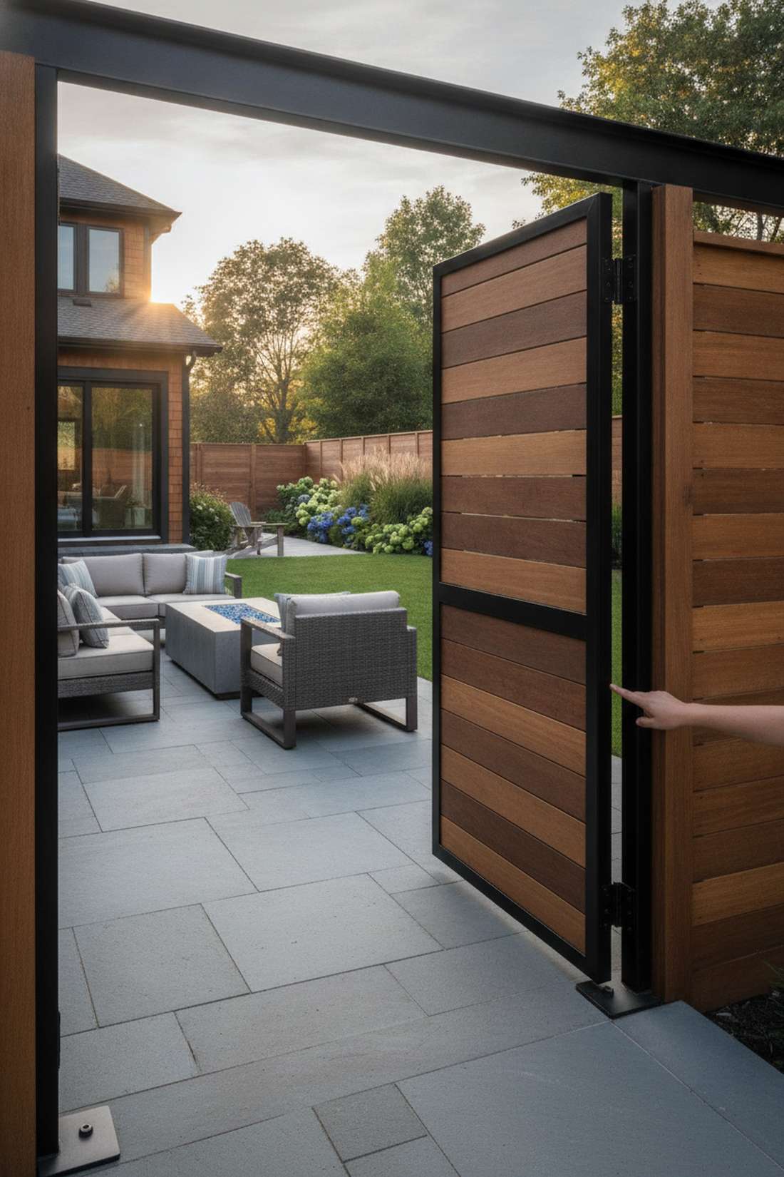 sliding track gate system