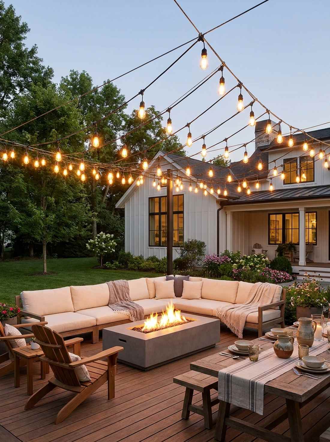 string lights overhead canopy