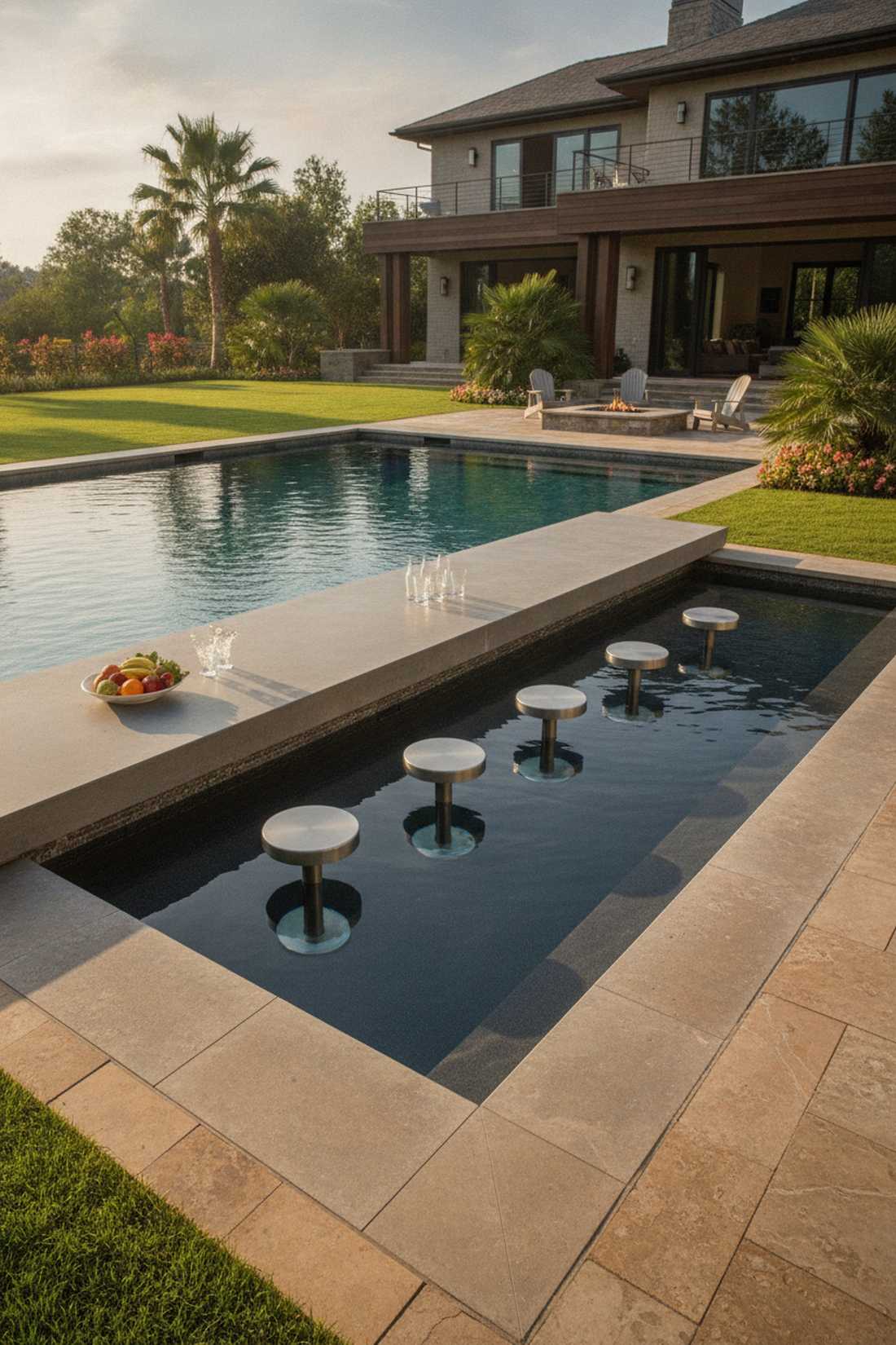 swim up pool bar