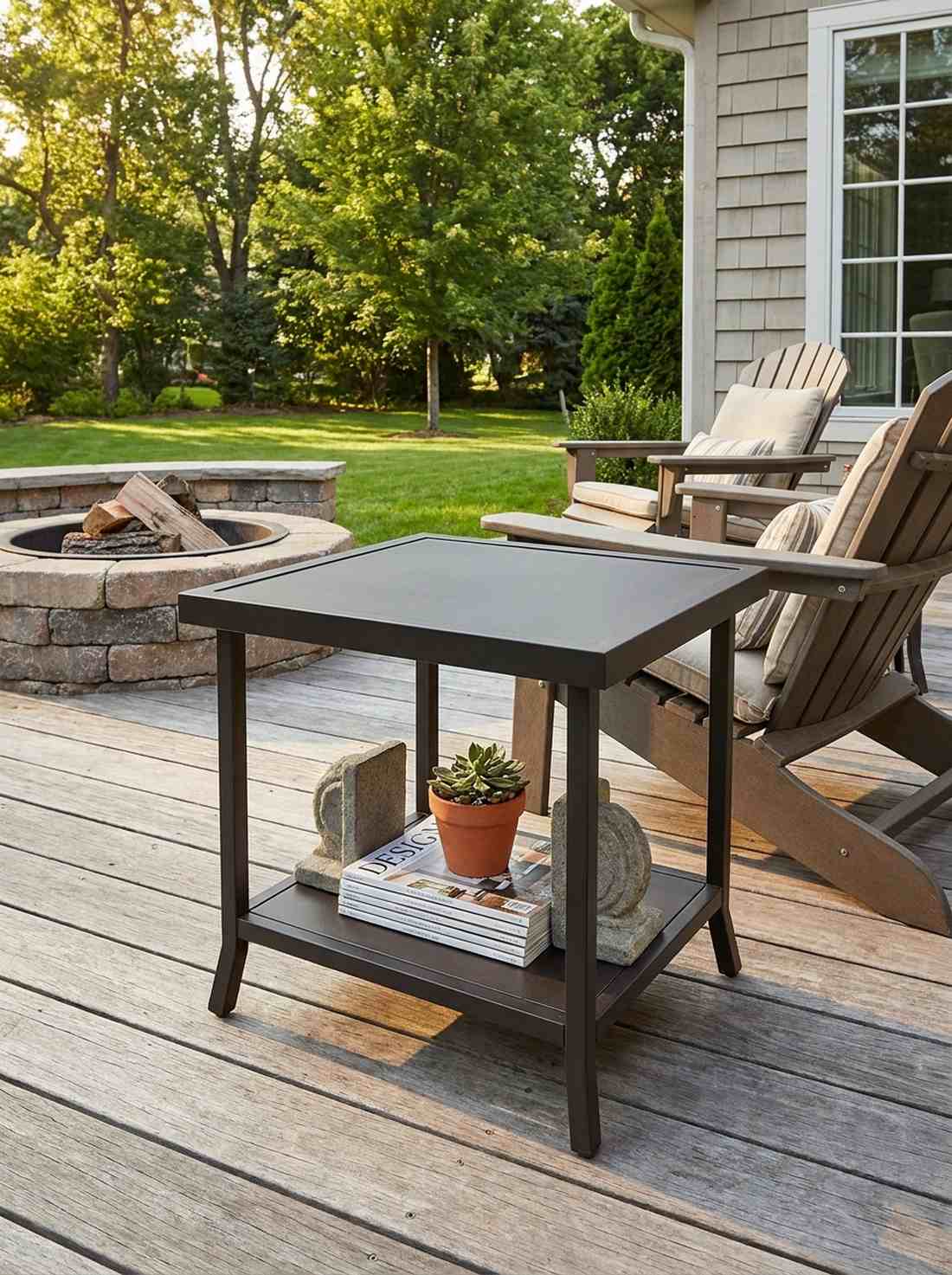 table with lower shelf