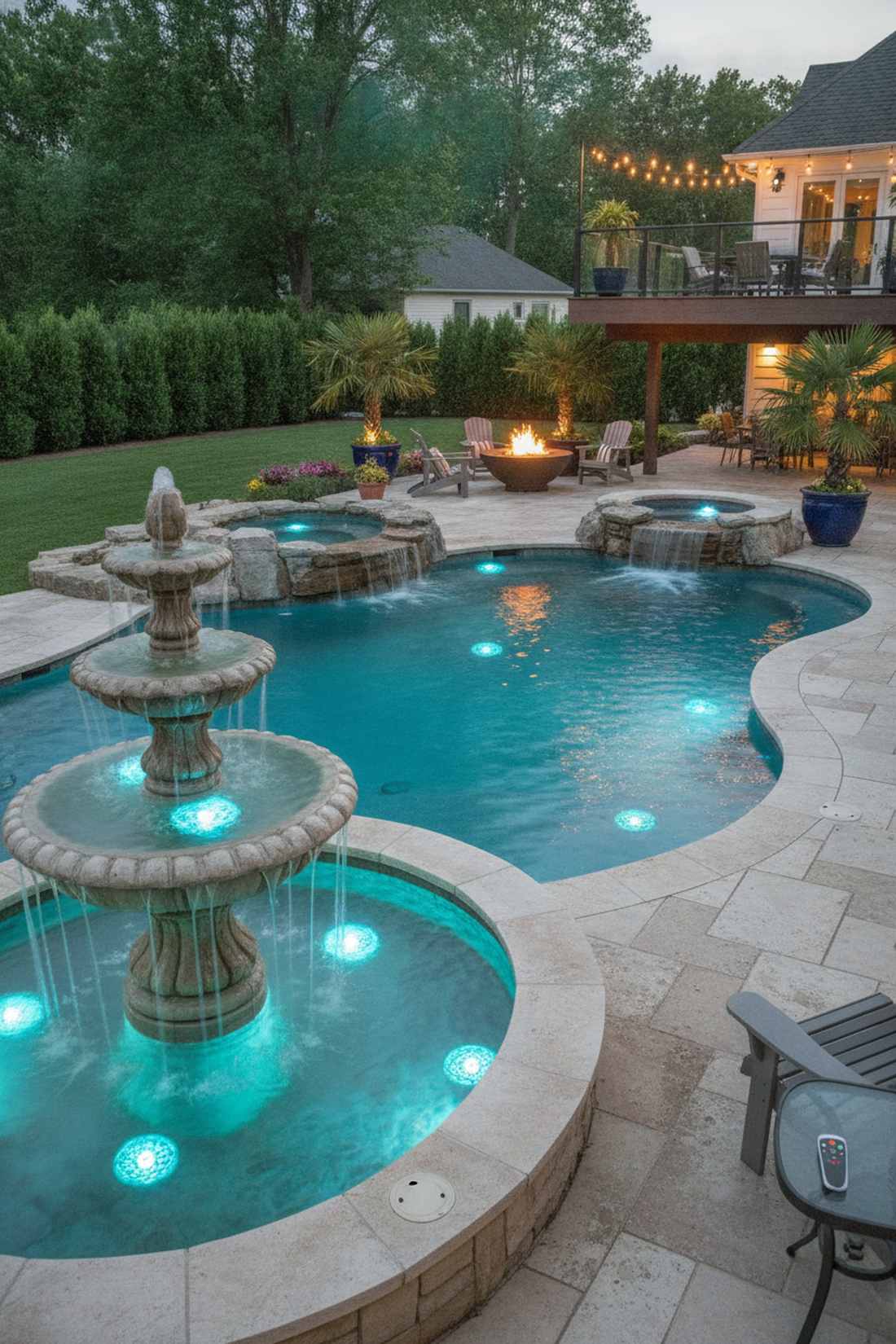 underwater pool and fountain lights